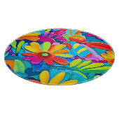 Farbige Blume Power Malerei Schneidebrett (Ecke)