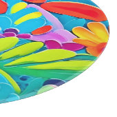 Farbige Blume Power Malerei Schneidebrett (Ecke)