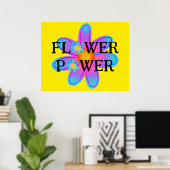 Farbige Blume Power Poster (Heimbüro)