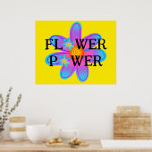 Farbige Blume Power Poster (Küche)