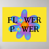 Farbige Blume Power Poster (Vorne)