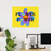 Farbige Blume Power Poster (Heimbüro)
