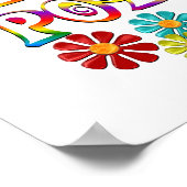 Farbige Blume Power Poster (Ecke)