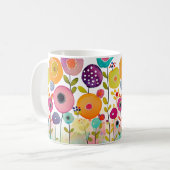 Farbige Blume Power Tasse, 325 ml Kaffeetasse (Vorderseite Links)