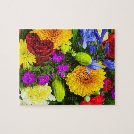Farbige Blume Puzzle (Horizontal)