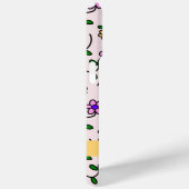 Farbige Blume, rosa Hintergrund, gelb Case-Mate iPhone Hülle (Rückseite / Rechts)