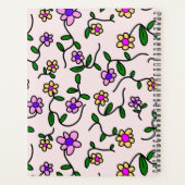 Farbige Blume, rosa Hintergrund, gelb Planer (Rückseite)