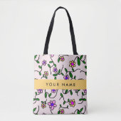 Farbige Blume, rosa Hintergrund, gelb Tasche (Vorderseite)
