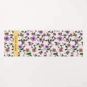 Farbige Blume, rosa Hintergrund, gelb Yogamatte (Vorderseite (Horizontal))