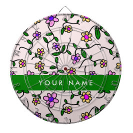 Farbige Blume, rosa Hintergrund, grün Dartscheibe