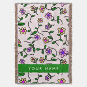 Farbige Blume, rosa Hintergrund, grün Decke (Vorderseite Vertikal)