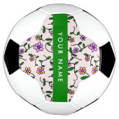 Farbige Blume, rosa Hintergrund, grün Fußball (Gedreht)