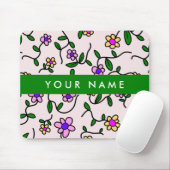 Farbige Blume, rosa Hintergrund, grün Mousepad (Mit Mouse)