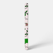 Farbige Blume, rosa Hintergrund, grün Samsung Galaxy Hülle (Linke Seite)