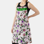 Farbige Blume, rosa Hintergrund, grün Schürze (InSitu)