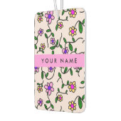 Farbige Blume, rosa Hintergrund, rosa Autolufterfrischer (Links)