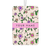 Farbige Blume, rosa Hintergrund, rosa Autolufterfrischer (Rückseite)