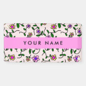 Farbige Blume, rosa Hintergrund, rosa Banner (Horizontal)