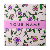 Farbige Blume, rosa Hintergrund, rosa Fliese (Vorderseite)