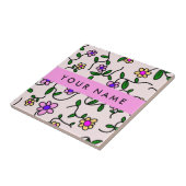 Farbige Blume, rosa Hintergrund, rosa Fliese (Seite)