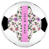 Farbige Blume, rosa Hintergrund, rosa Fußball (Gedreht)