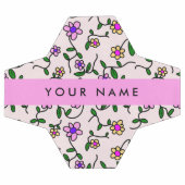 Farbige Blume, rosa Hintergrund, rosa Fußball (Flach)