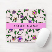 Farbige Blume, rosa Hintergrund, rosa Mousepad (Mit Mouse)