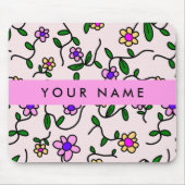 Farbige Blume, rosa Hintergrund, rosa Mousepad (Vorne)