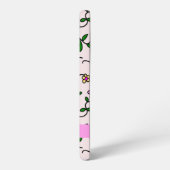 Farbige Blume, rosa Hintergrund, rosa Samsung Galaxy Hülle (Linke Seite)