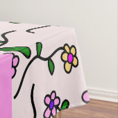 Farbige Blume, rosa Hintergrund, rosa Tischdecke (Beispiel)