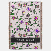 Farbige Blume, rosa Hintergrund, schwarz Decke (Vorderseite Vertikal)