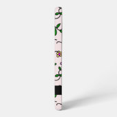 Farbige Blume, rosa Hintergrund, schwarz Samsung Galaxy Hülle (Linke Seite)