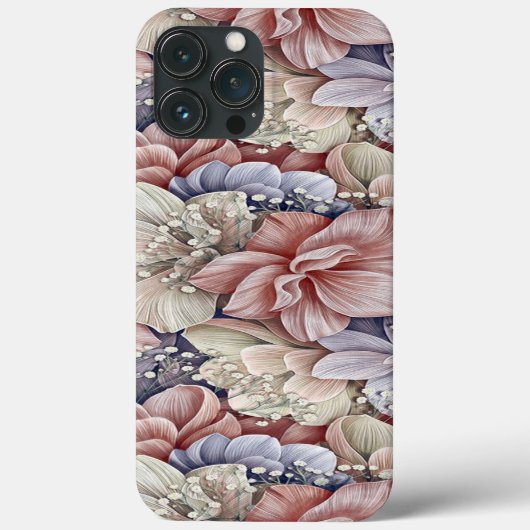 farbige Blume Rosa Klassik Case-Mate iPhone Hülle (Rückseite)