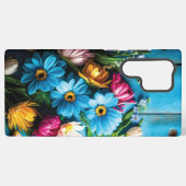 Farbige Blume Samsung Galaxy Hülle (Rückseite (Horizontal))