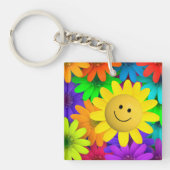 Farbige Blume Schlüsselanhänger (Vorderseite)