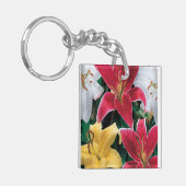Farbige Blume Schlüsselkette Schlüsselanhänger (Vorderseite links)