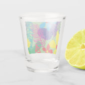 Farbige Blume Schnapsglas (Rückseite)