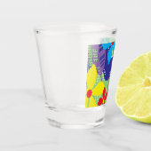 Farbige Blume Schnapsglas (Links)