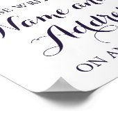 Farbige Blume Schreiben Sie Ihre Namensadresse Ums Poster (Ecke)