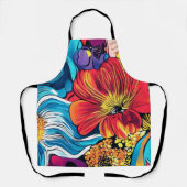Farbige Blume Schürze (Vorderseite)