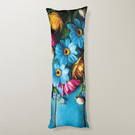 Farbige Blume Seitenschläferkissen (Rückseite (Vertikal))