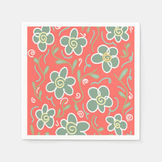 Farbige Blume Serviette