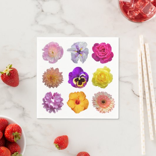 Farbige Blume Serviette (Beispiel)