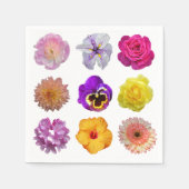 Farbige Blume Serviette (Vorderseite)