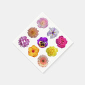 Farbige Blume Serviette (Ecke)