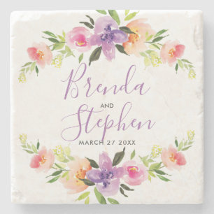 Farbige Blume Steinuntersetzer