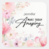 Farbige Blume Sticker (Vorderseite)