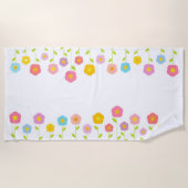 Farbige Blume Strandtuch (Vorderseite)