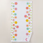 Farbige Blume Strandtuch (Vorderseite)