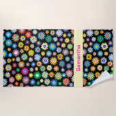 Farbige Blume Strandtuch (Vorderseite)